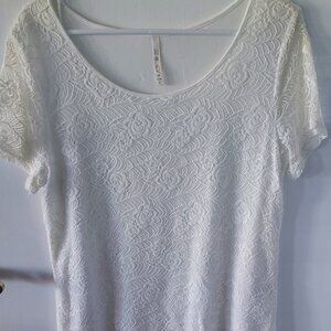 White lacy top